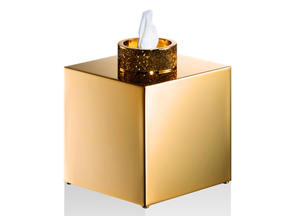 Pudełko na chusteczki Decor Walther Rocks Swarovski Crystal KB Gold
