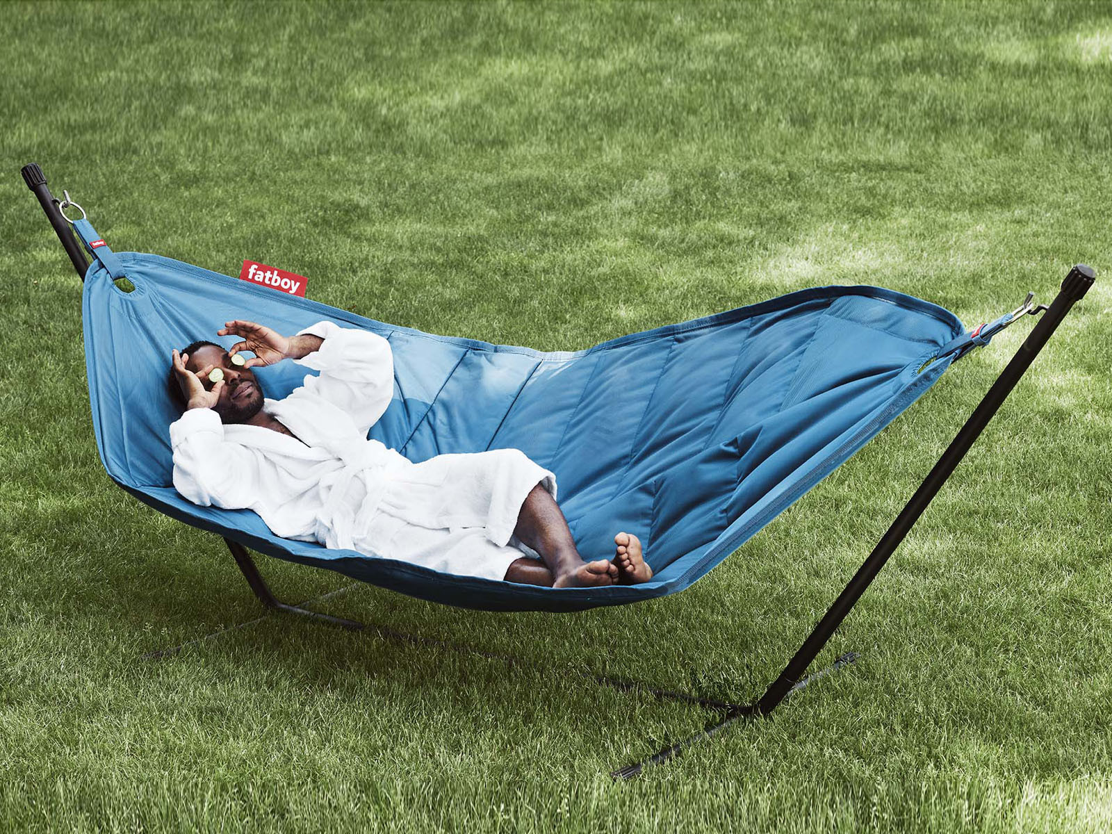 Hamak Fatboy Headdamock Basic Blue z poduszką i pokrowcem