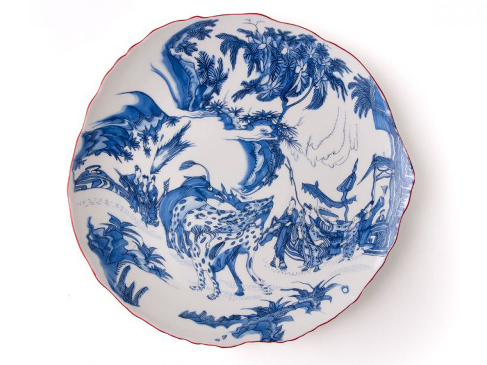 Talerz Seletti Diesel Classics on Acid 28cm Blue Chinoiserie obiadowy