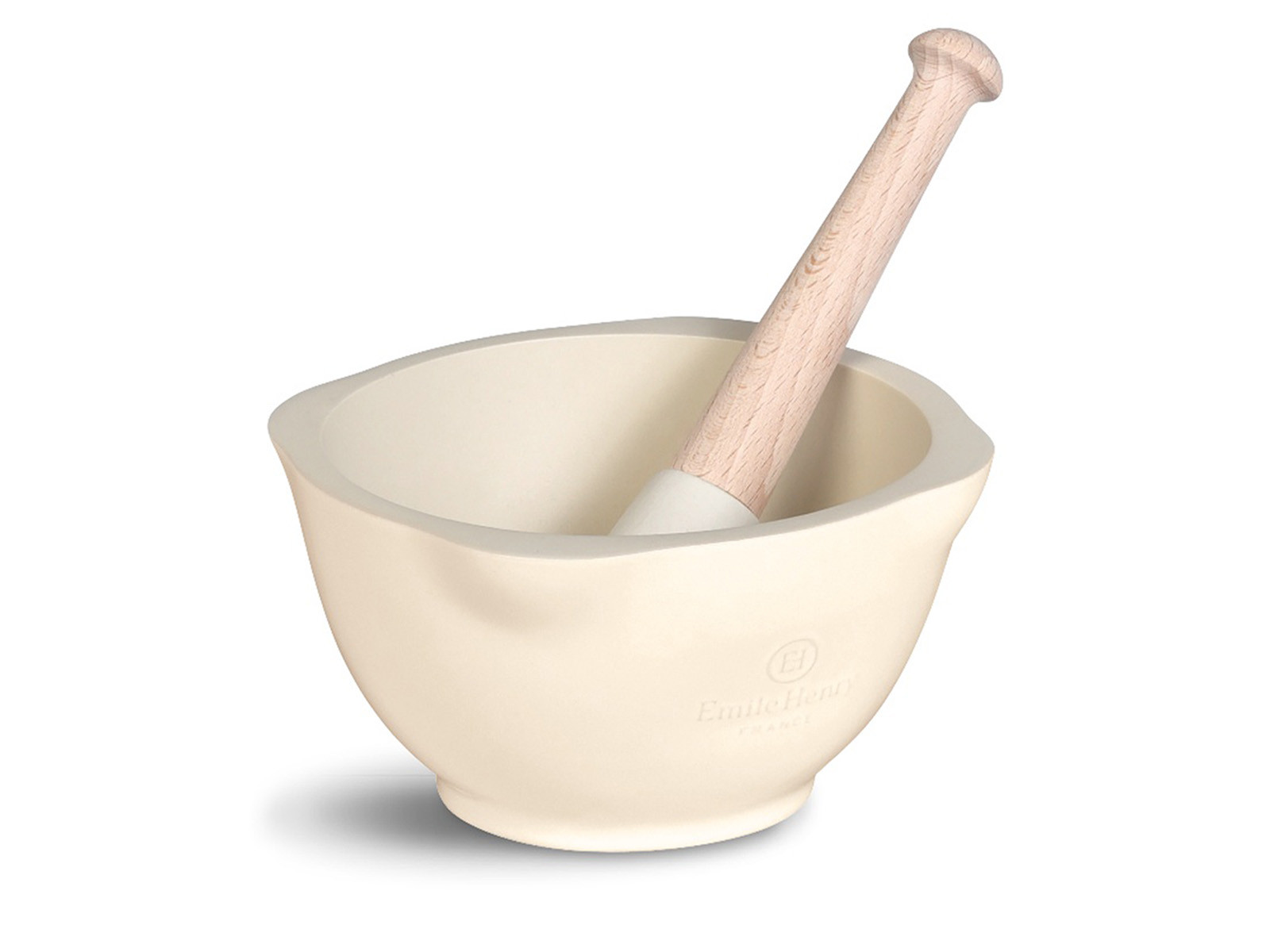 Moździerz z tłuczkiem Emile Henry 15cm Cream