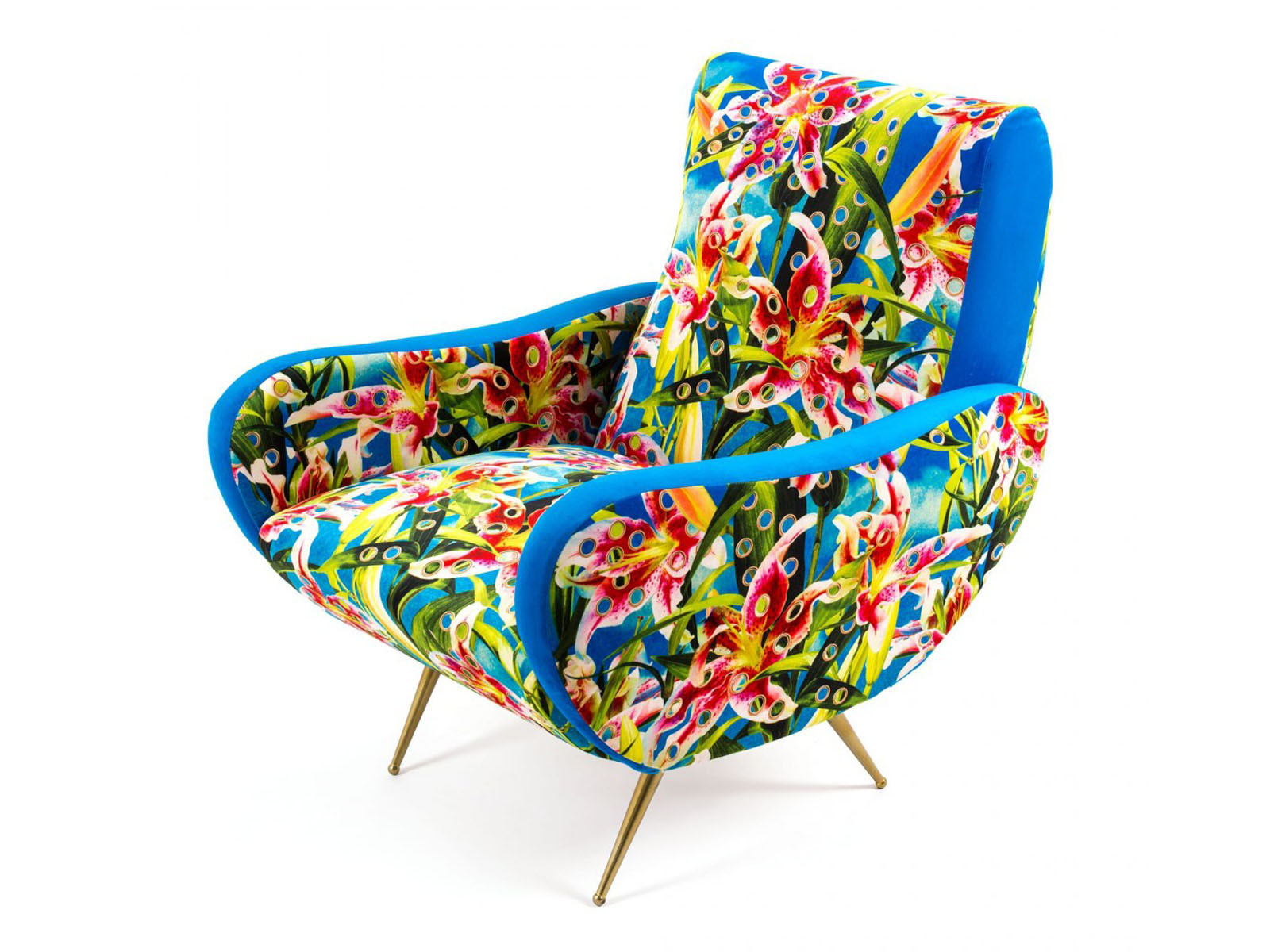 Fotel Seletti Toiletpaper Flowers Blue