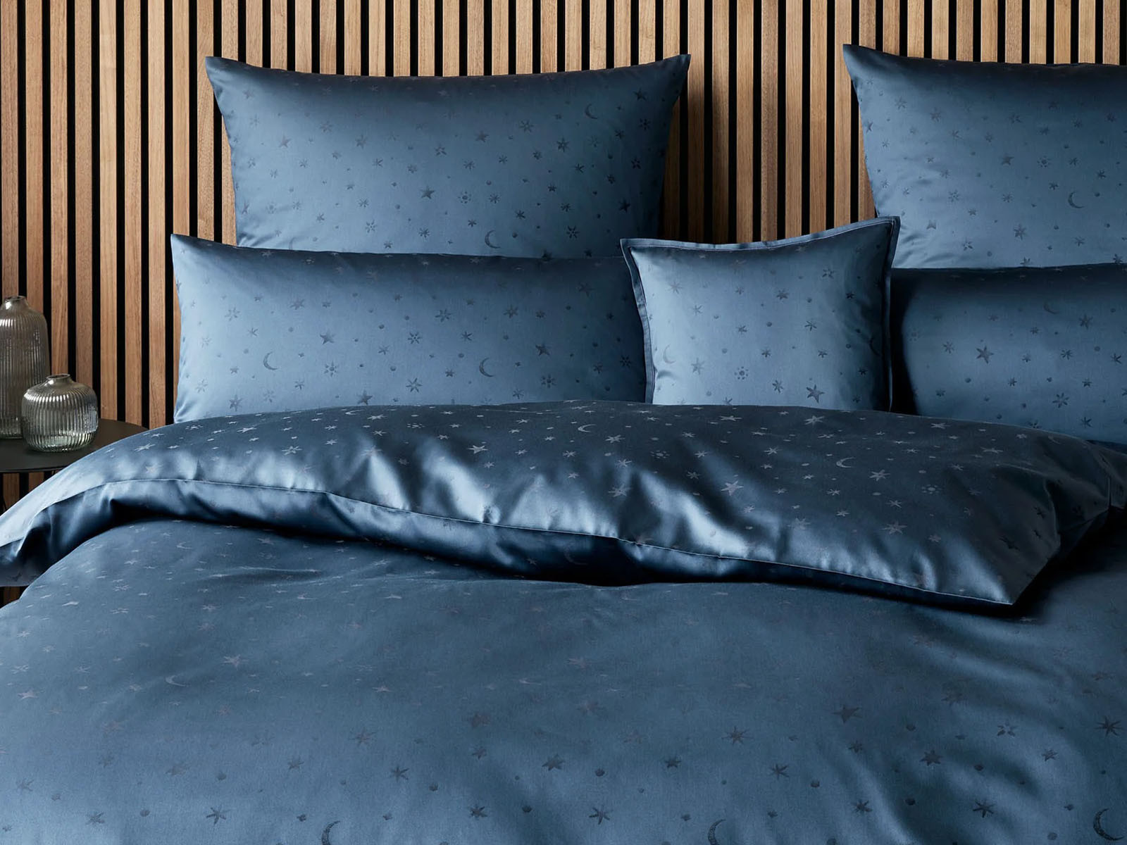 Pościel Elegante Classic Jacquard Stars Navy 200x220