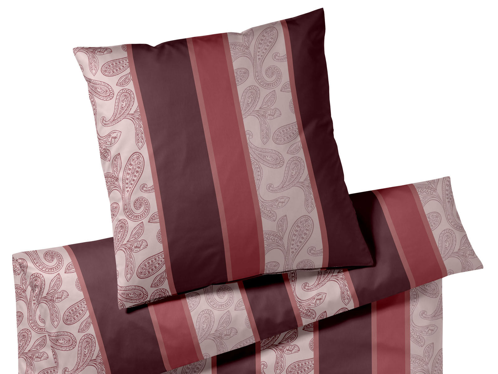 Pościel Joop Art Paisley Stripes Rouge 135x200