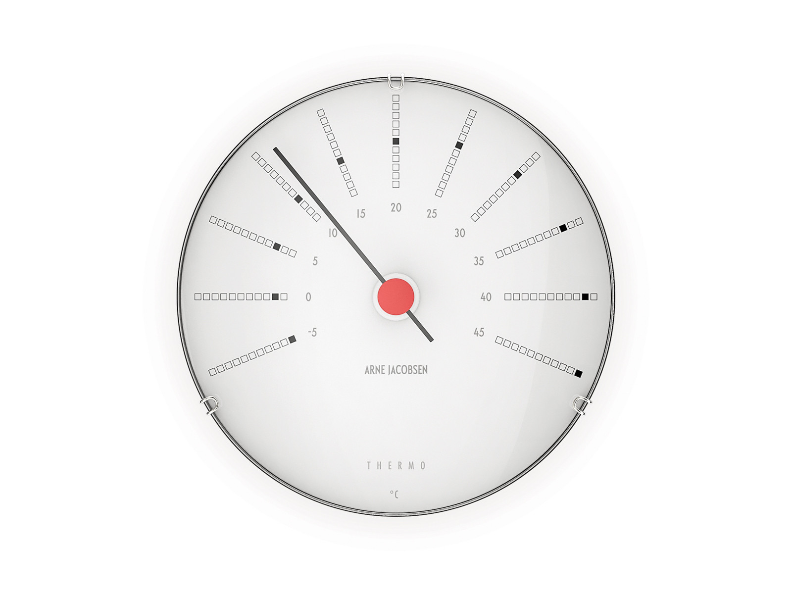 Termometr ścienny Arne Jacobsen Bankers Wall White 12cm