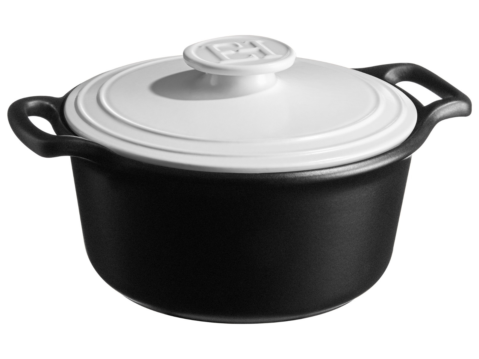 Garnek Emile Henry Sublime+ IND Black/White 5,5l z pokrywką