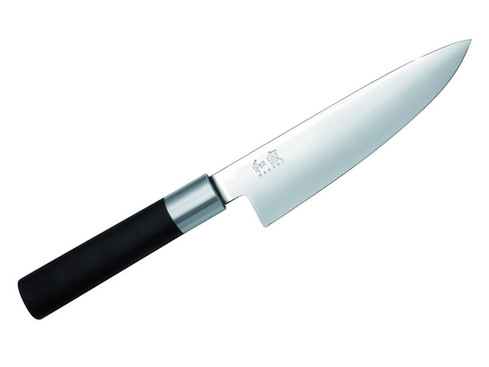 Nóż stalowy KAI Wasabi Black Chef's 15cm