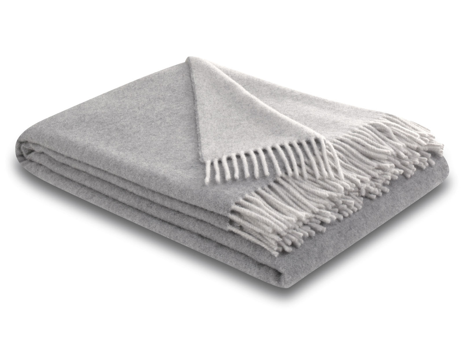 Pled Biederlack Cashmere Wool Silver-Stone 150x200
