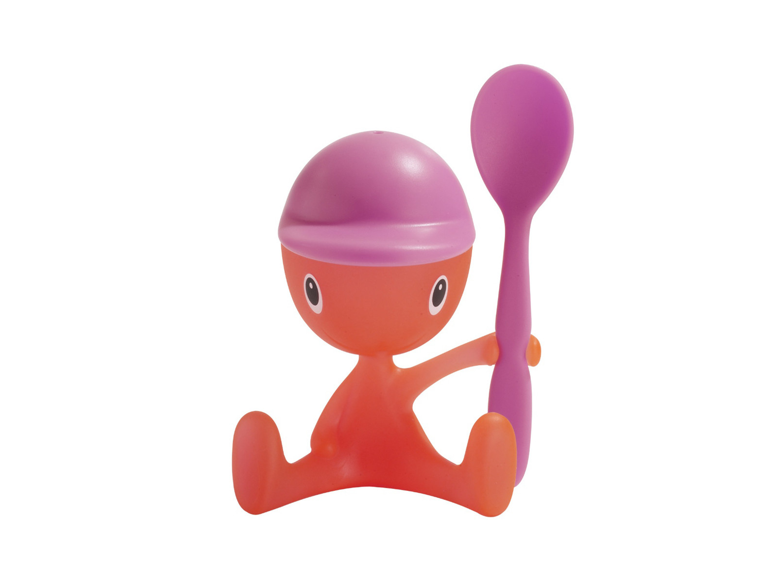 Kieliszek do jajek z solniczką i łyżeczką Alessi Cico Pink