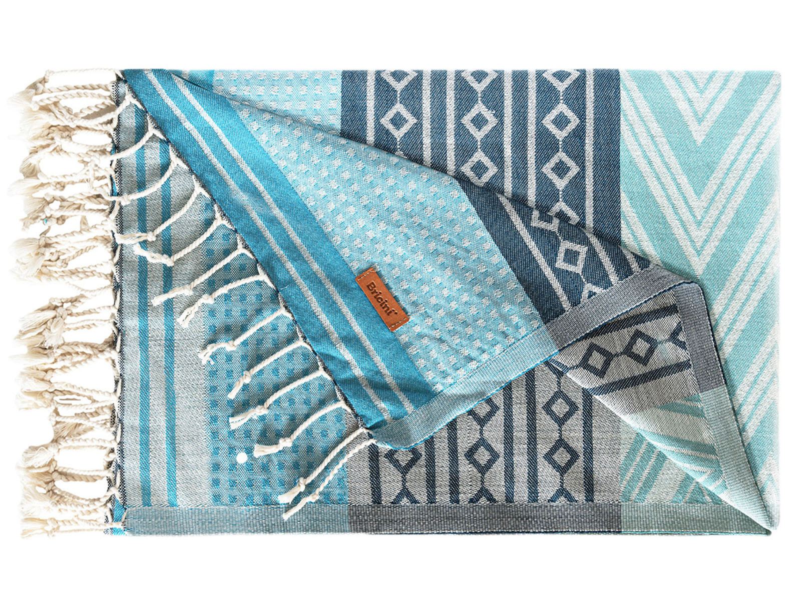 Ręcznik plażowy Bricini Hammam Avila Blue 90x180