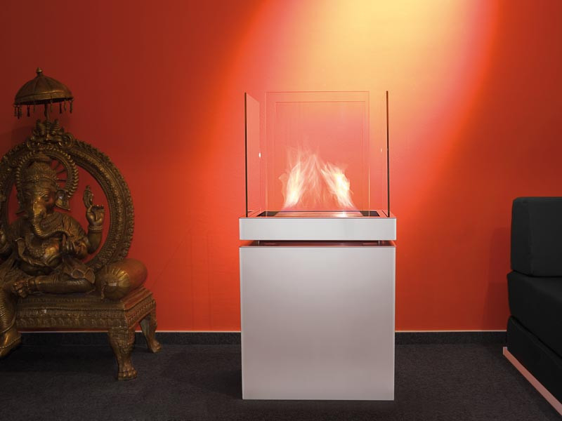 Biokominek Radius Semiflame Matt White