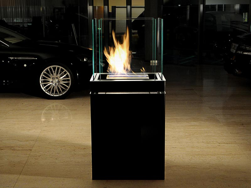 Biokominek Radius Semiflame Shine Black