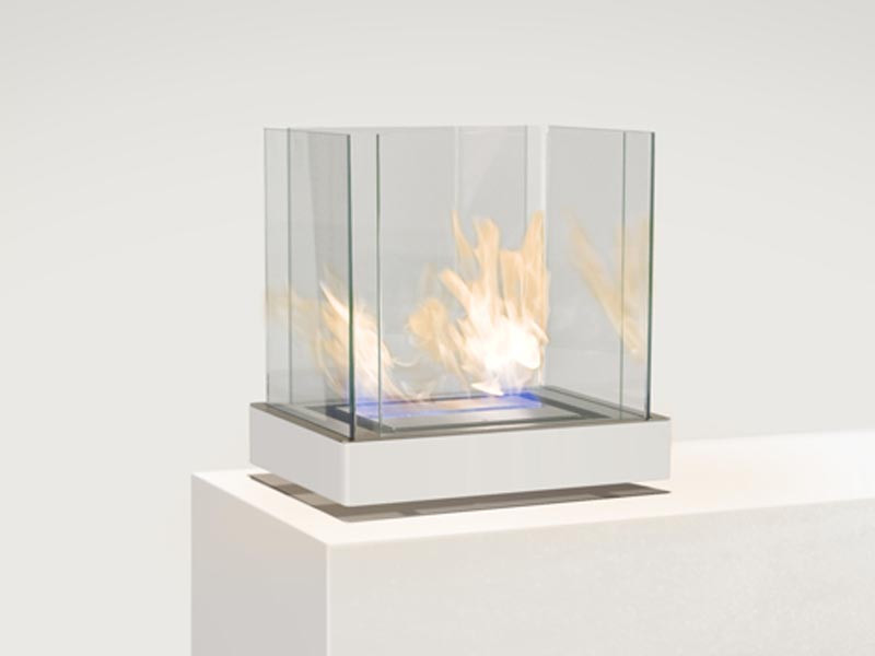 Biokominek Radius Topflame Matt White L