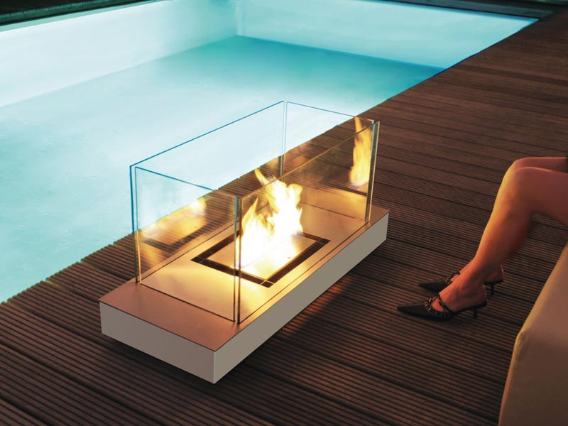 Biokominek Radius Uniflame Matt White L