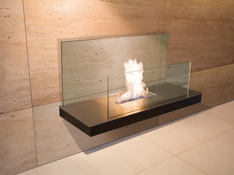 Biokominek Radius Wallflame II Matt Black Glass