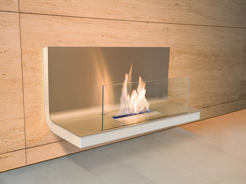 Biokominek Radius Wallflame I Matt White