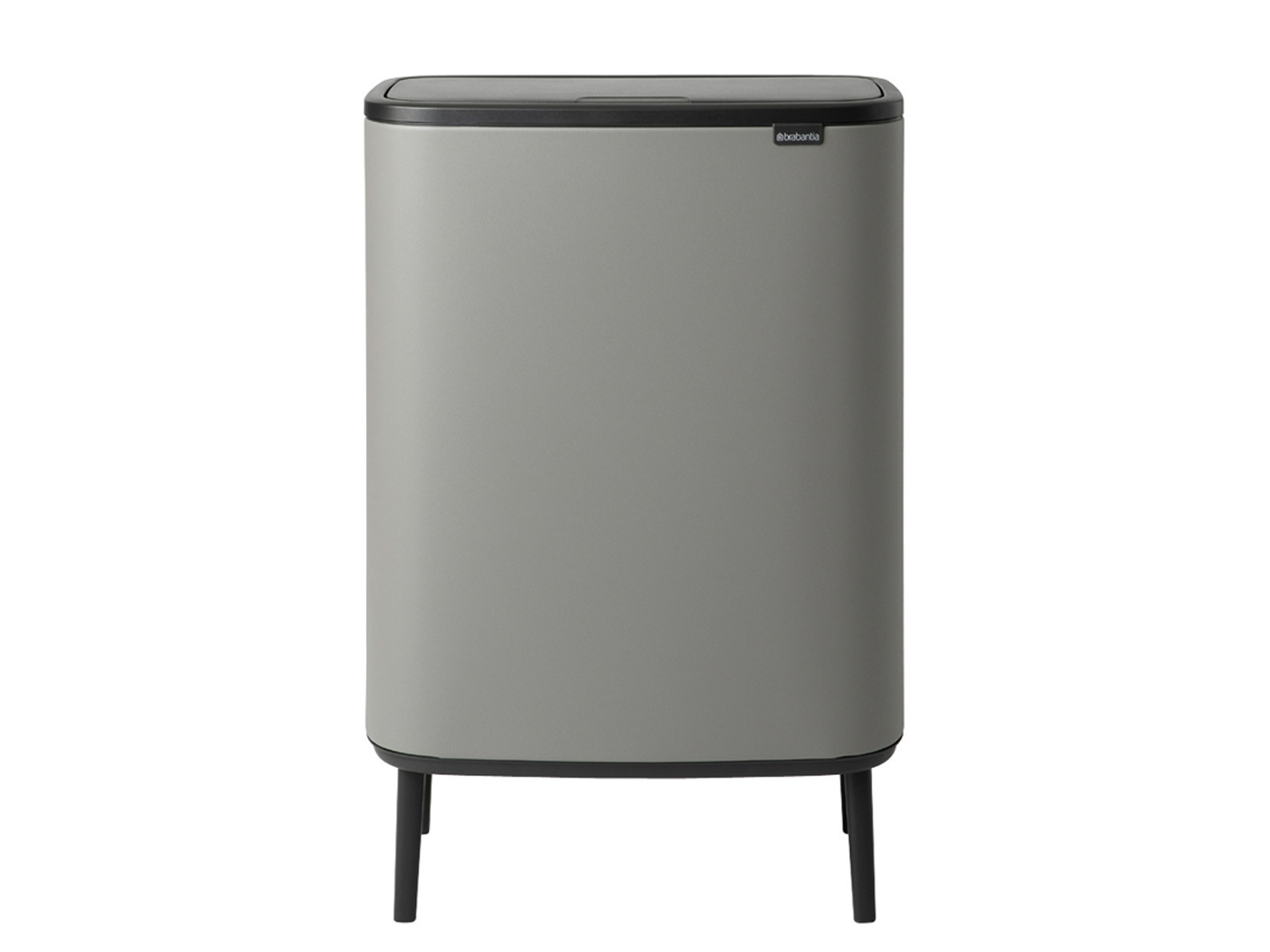 Kosz na śmieci Brabantia Bo Touch Hi Grey Mineral Concrete 60L (2x30L)