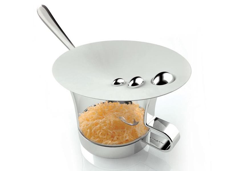 Pojemnik na parmezan lub cukiernica z łyżeczką Bugatti Acqua