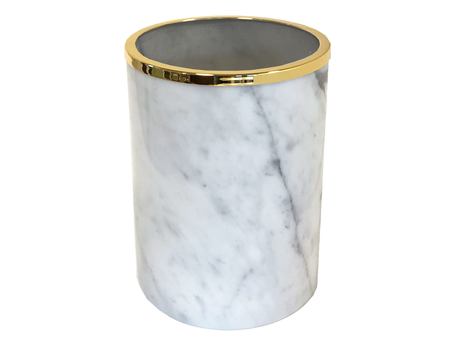 Kosz na śmieci 3SC Elegance Bianco Carrara Gold