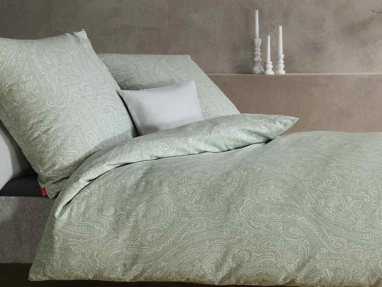 Pościel Fleuresse 2026 Lech Flanell Paisley Green 135x200