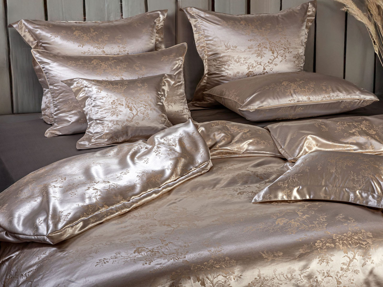 Pościel jedwabna Seidenweber Hazel Gold - poszewka na poduszkę