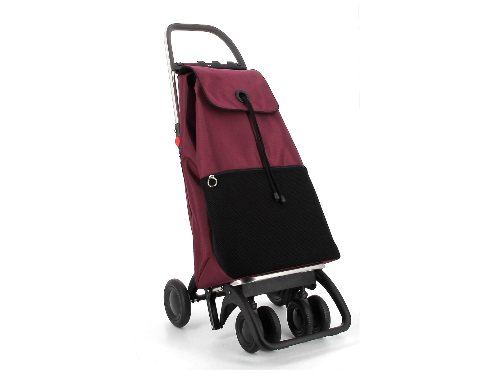 Wózek na zakupy Rolser I-Max 4L TOUR Urban MF Berry / dwukierunkowy składany skrętny