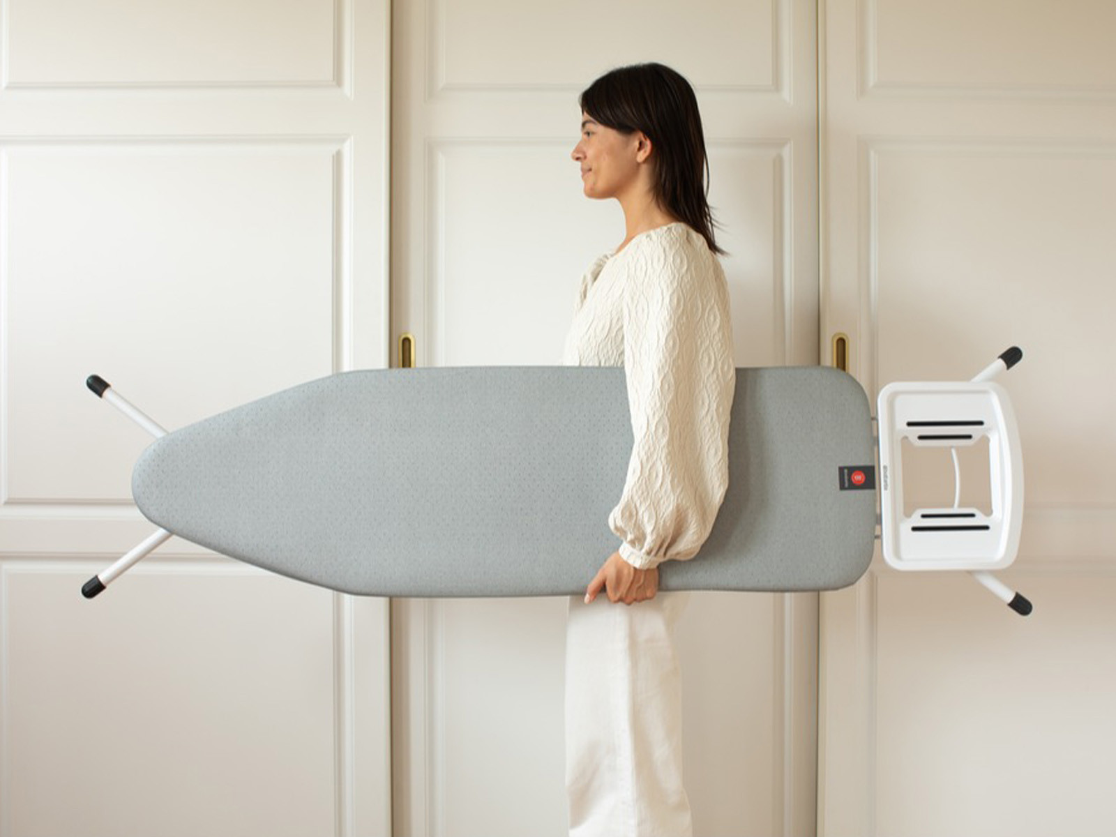 Deska do prasowania Brabantia B 124x38 Metalized z dużą podstawą na żelazko