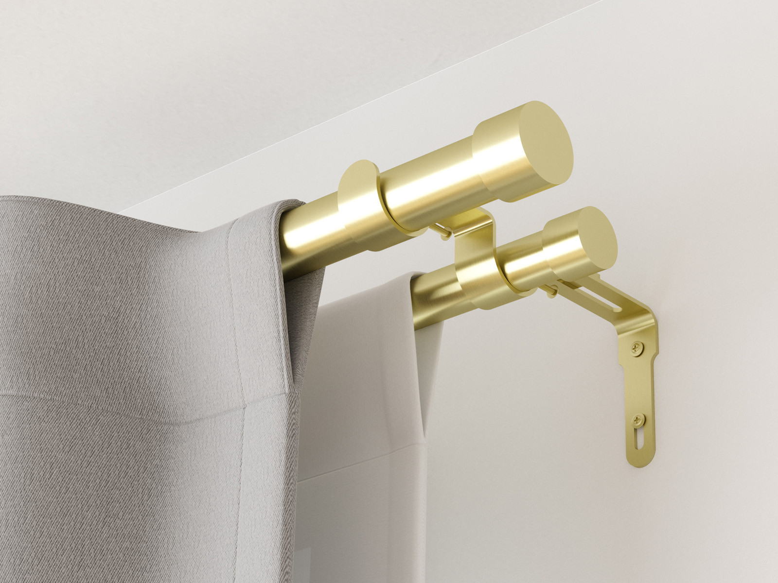 Karnisz ścienny podwójny Umbra Cappa Brass S