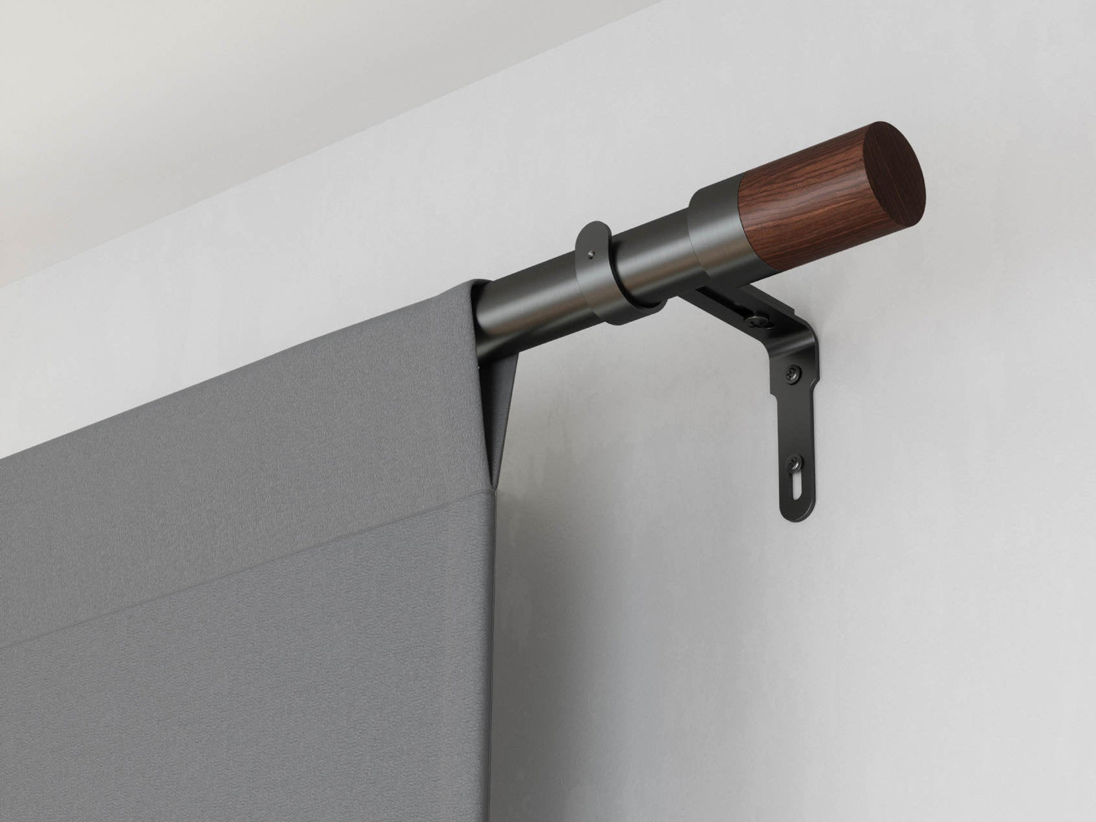 Karnisz ścienny Umbra Blok Gun Metal M-L