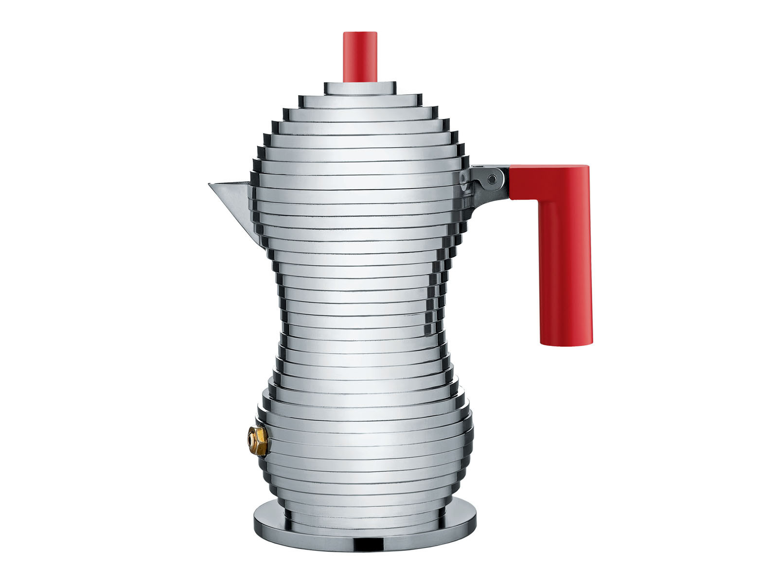 Kawiarka ciśnieniowa Alessi Pulcina 150ml x3 Silver Red