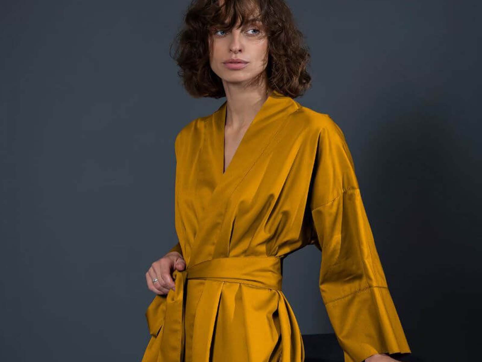 Szlafrok Decoflux Kimono Solid Gold Antique S/M