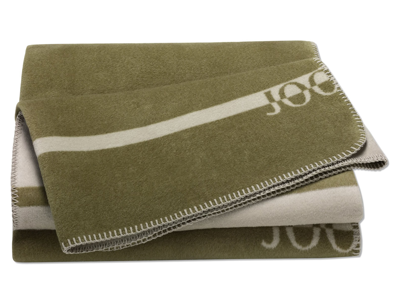 Koc Joop Logo Stripes Olive 150x200