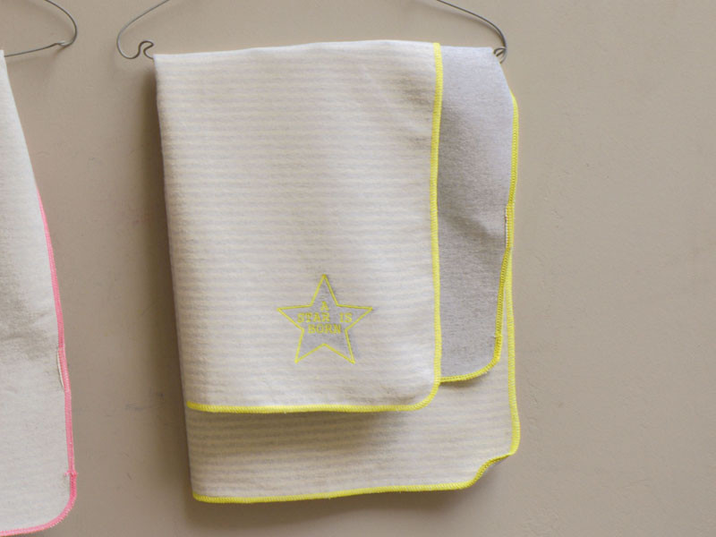 Kocyk DF Juwel Star&Strips Lime 70x90