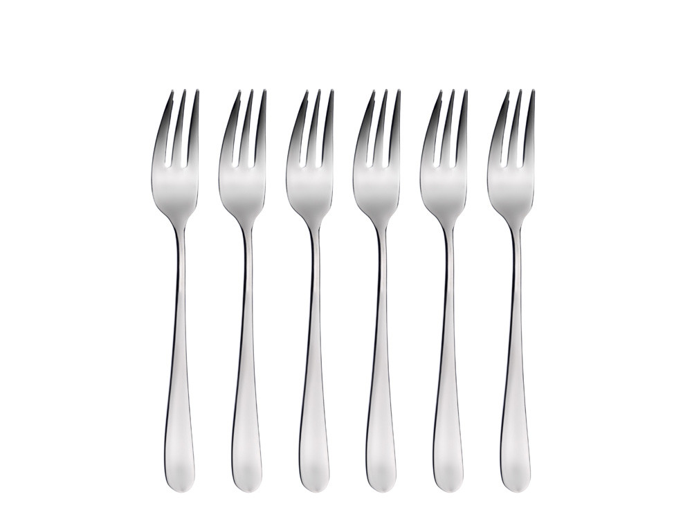 Komplet widelczyków do ciasta x6 Bugatti Settimocielo Shining