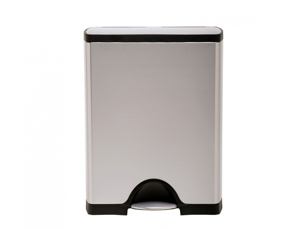 Kosz na śmieci pedałowy Simplehuman Deluxe Recycler Silver FPP 46L
