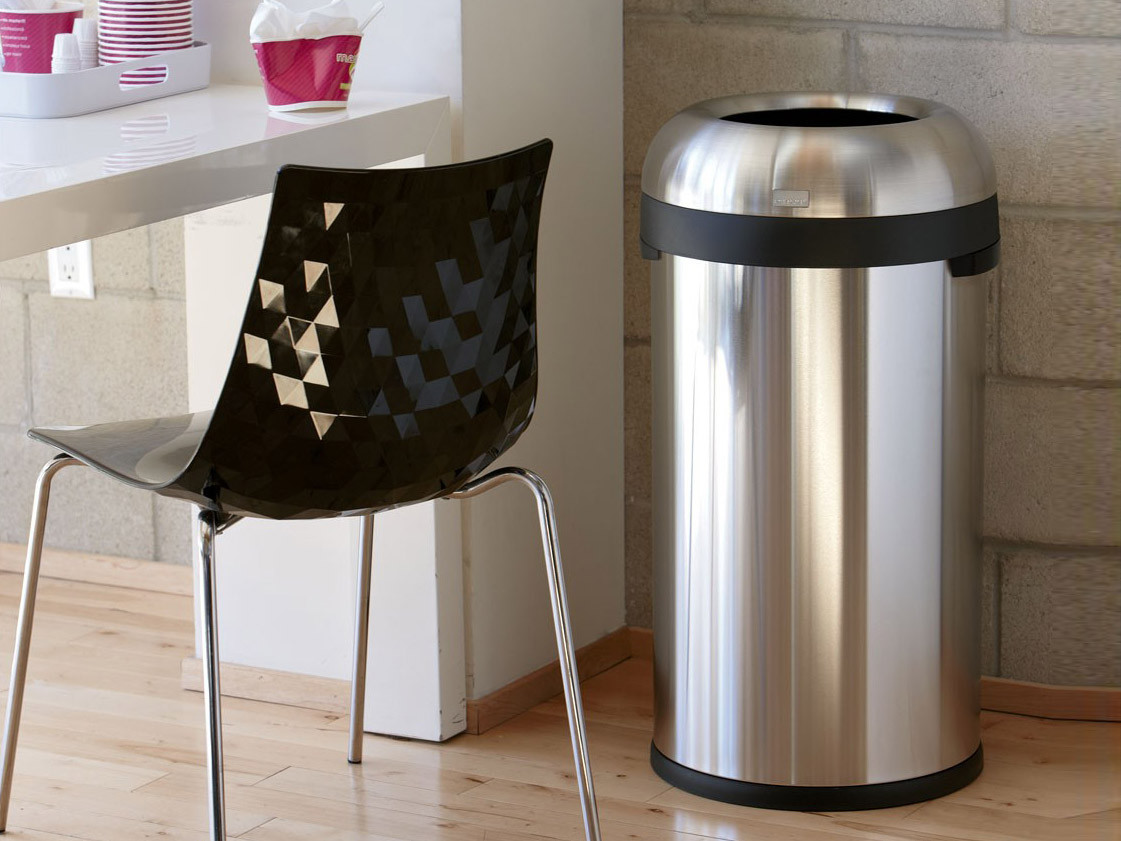 Kosz na śmieci Simplehuman Bullet Open Silver 60L
