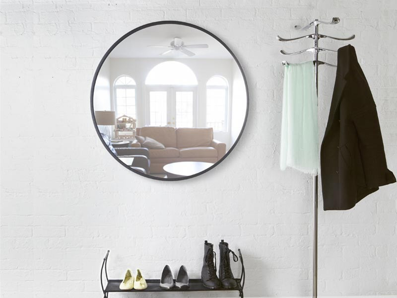 Lustro ścienne Umbra Hub Black Ø94 cm