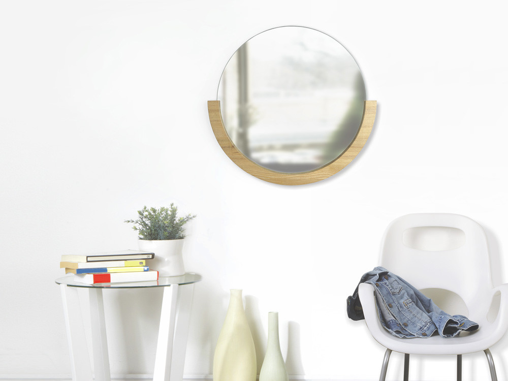 Lustro ścienne Umbra Mira Natural Ø51 cm 