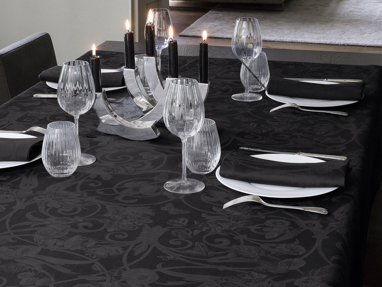 Obrus Le Jacquard Francais Tivoli Onyx 240x240