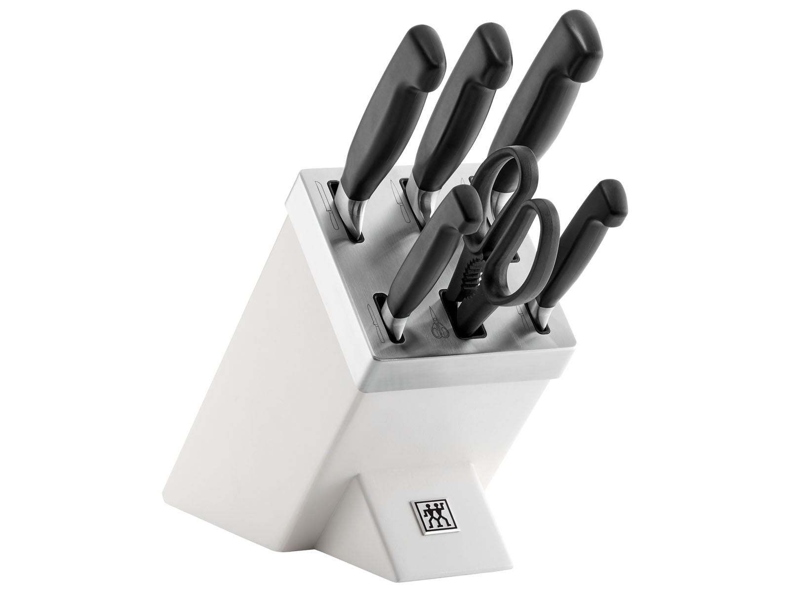 Noże w bloku samoostrzącym Zwilling Four Star White x6