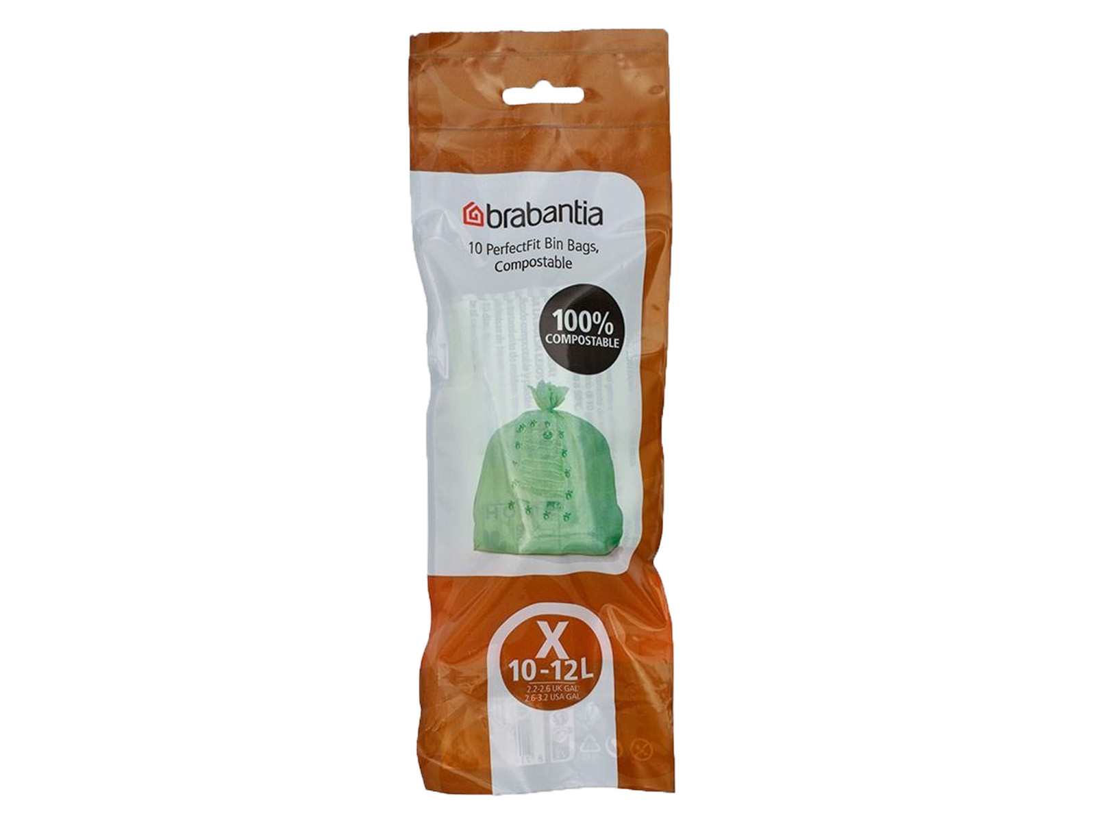 Worki kompostowalne na odpady bio Brabantia PerfectFit Bags X 10-12L Green 10szt