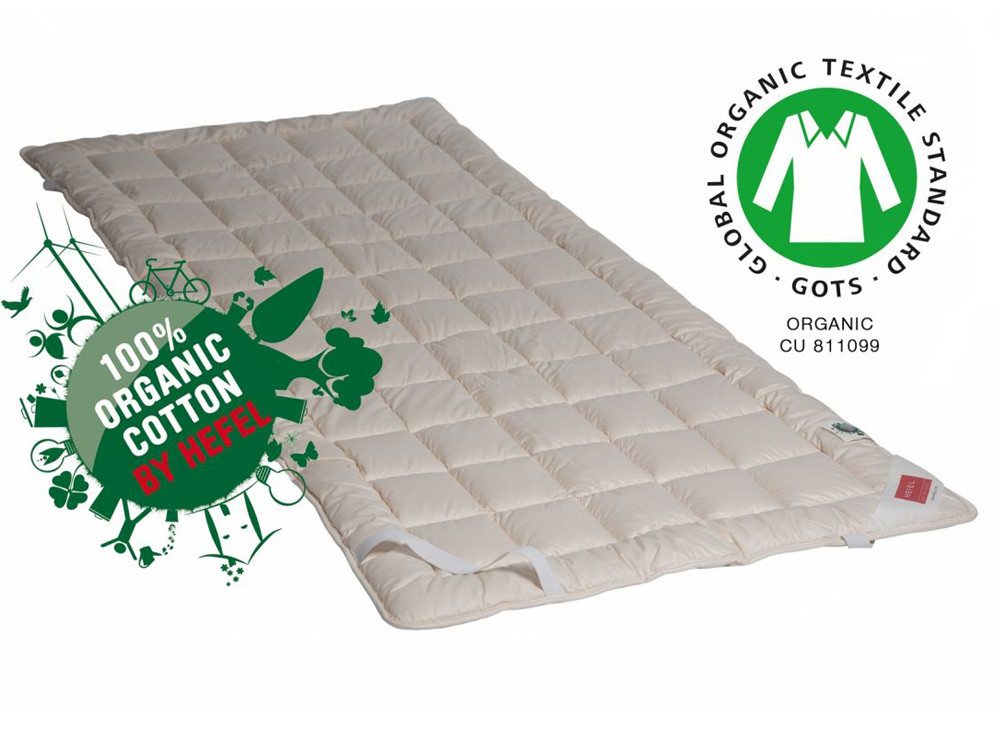 Podkład na materac / Ochraniacz Hefel Bio Wool GOTS 200x200