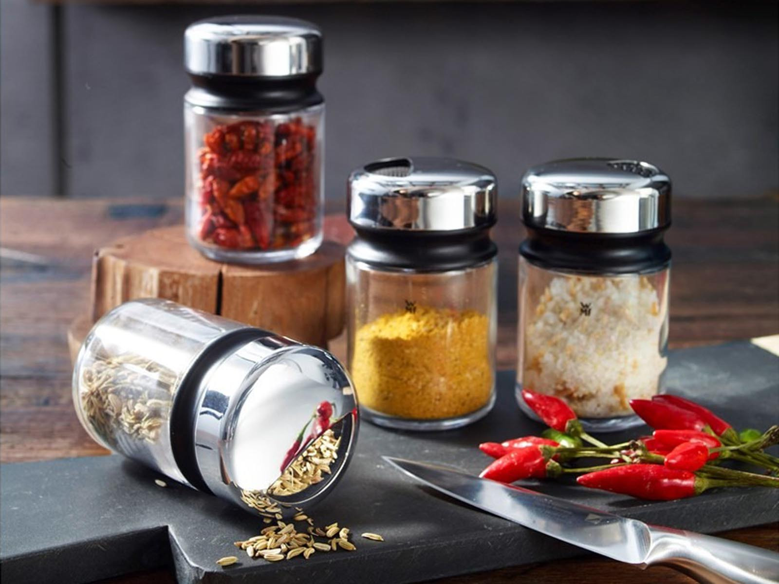Pojemniczek do przypraw x4 zestaw WMF Depot Silver