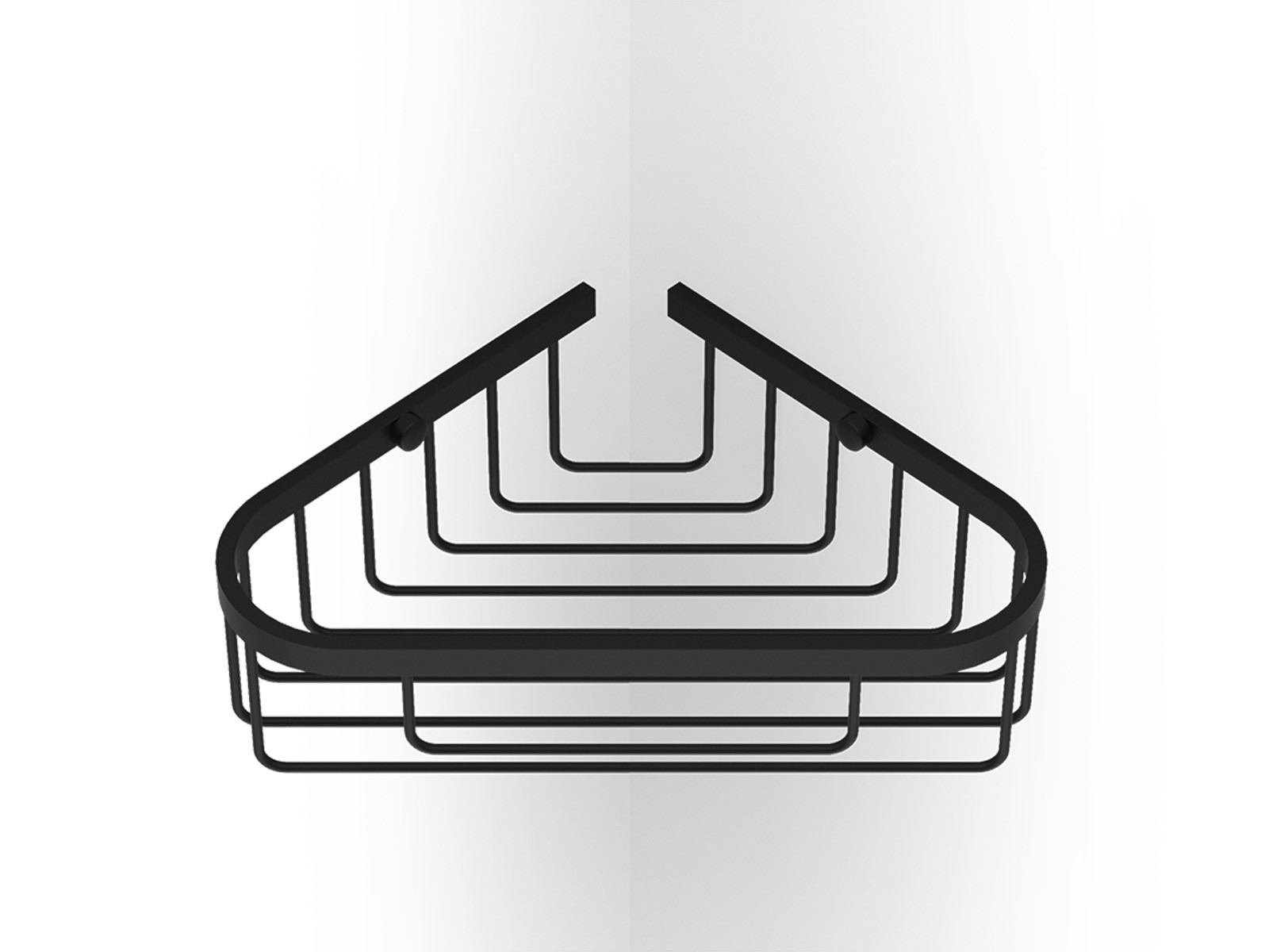 Półka ścienna pod prysznic narożna Decor Walther DW 228 Black Matt