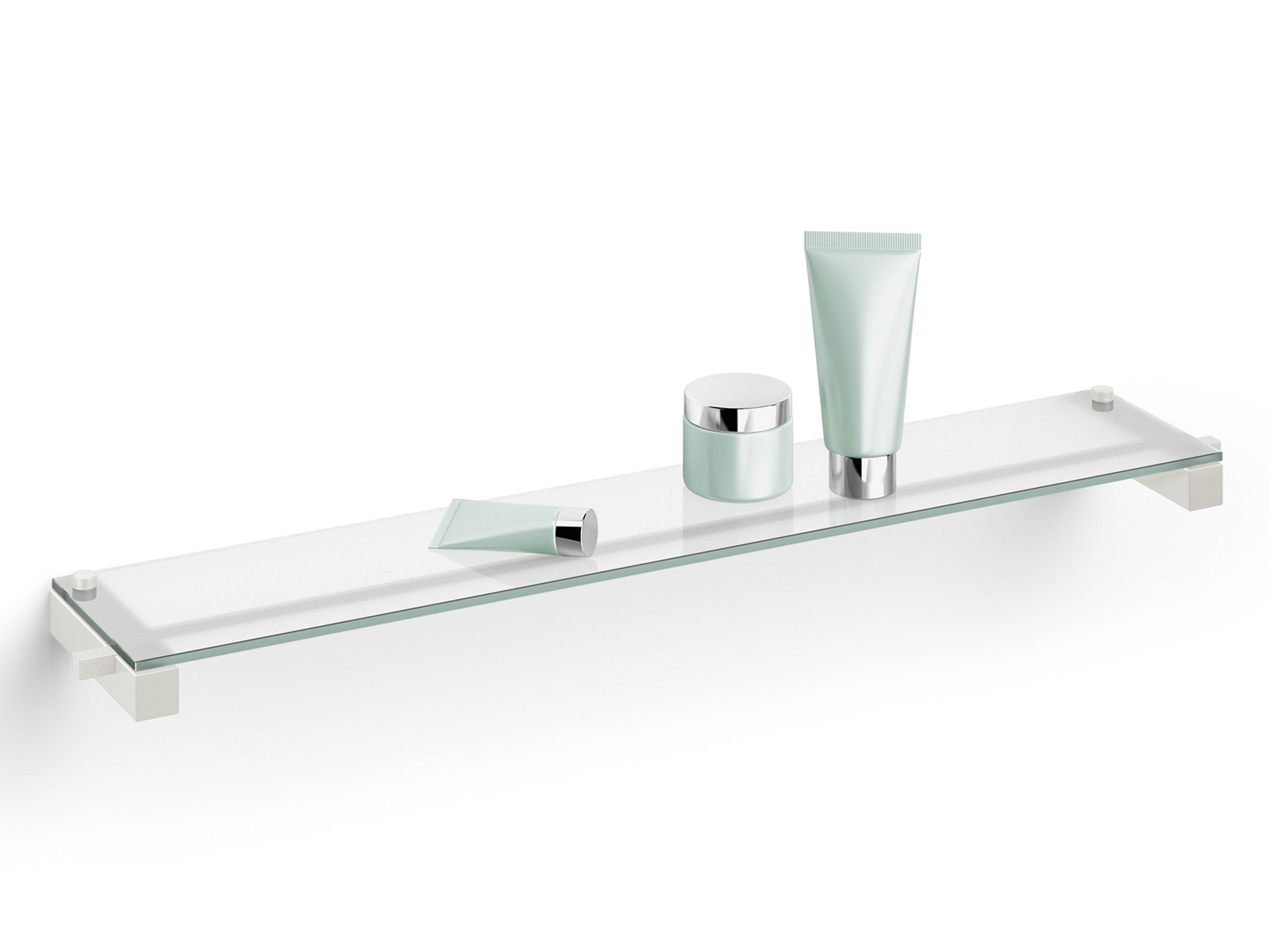 Półka szklana Zack Carvo White Matt