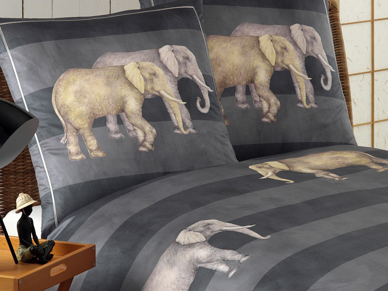 Pościel Elegante Elephant Pair Black