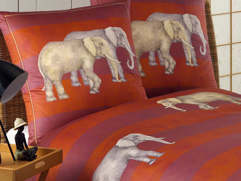 Pościel Elegante Elephant Pair Red