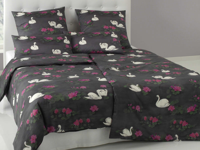 Pościel Elegante Swan Lake Black