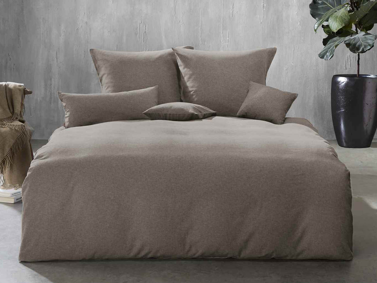 Pościel Fleuresse Lech Uni Alpine Taupe 240x220