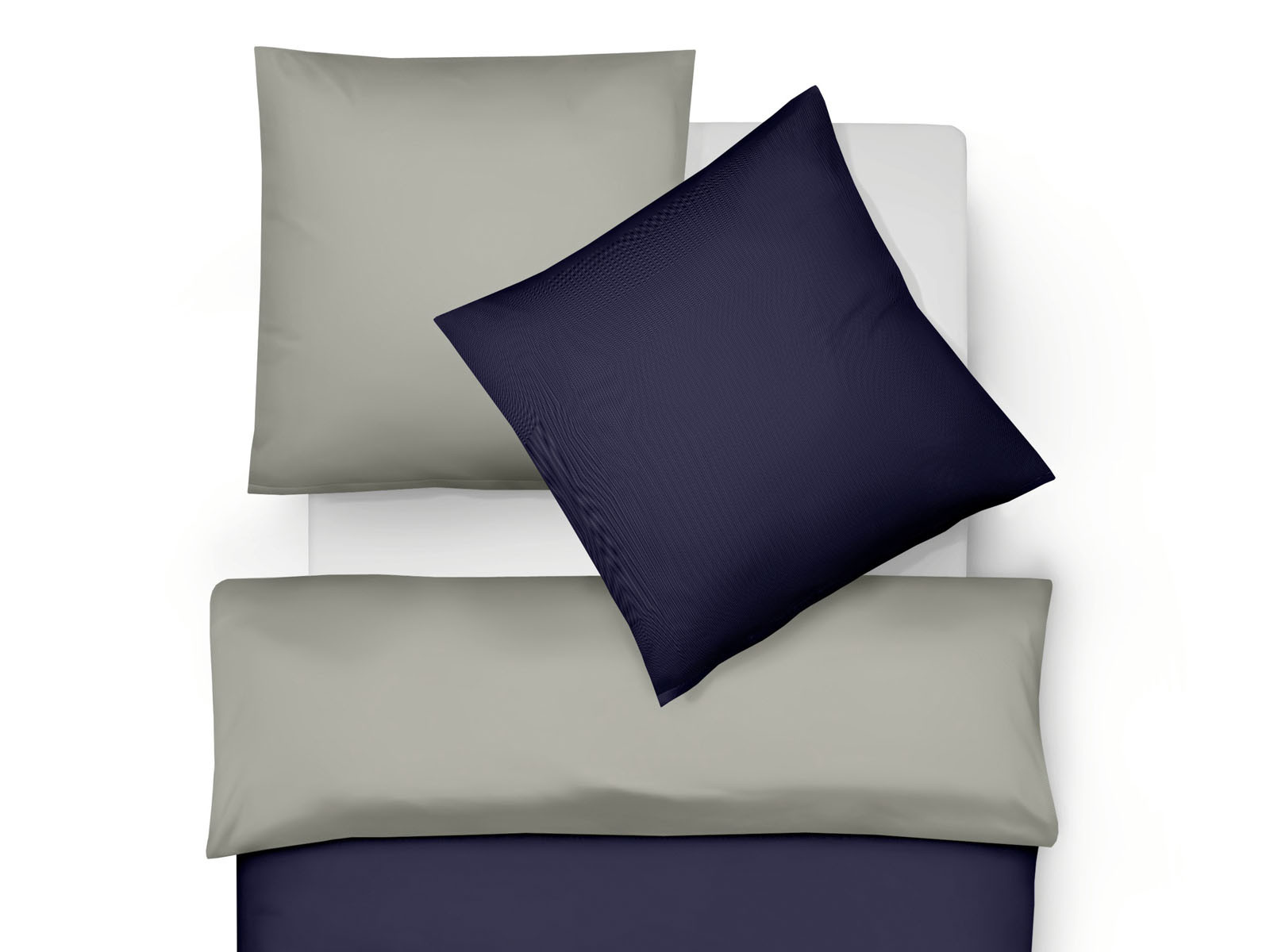 Pościel Fleuresse Lech Uni Double Blue/Silver 200x200