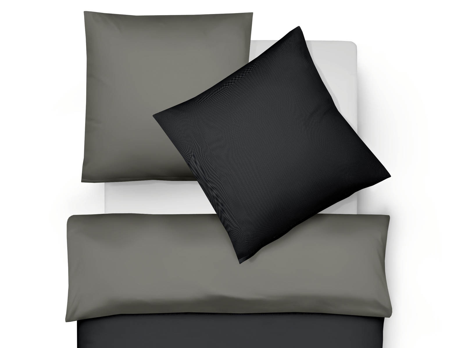 Pościel Fleuresse Lech Uni Double Grey/Antrazit 135x200